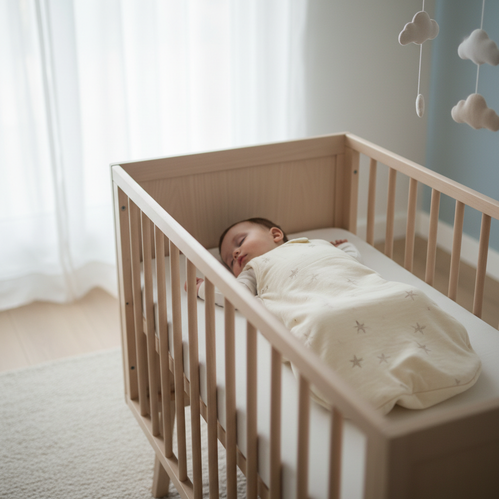Illustration réaliste sur La gigoteuse bébé : un allié pour un sommeil sûr et paisible