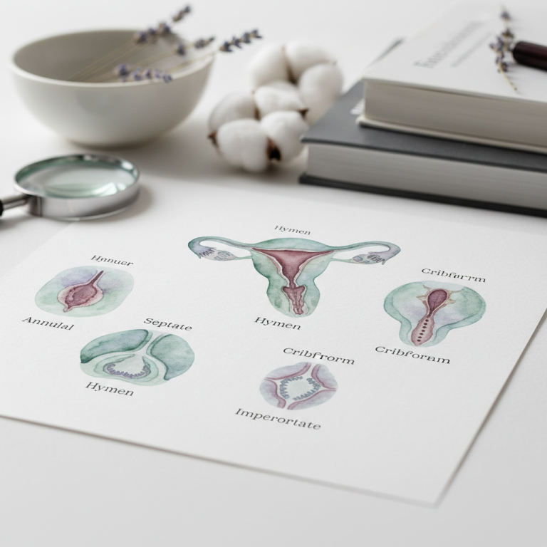 Illustration réaliste sur Démystifier l'hymen : un pas vers le bien-être féminin