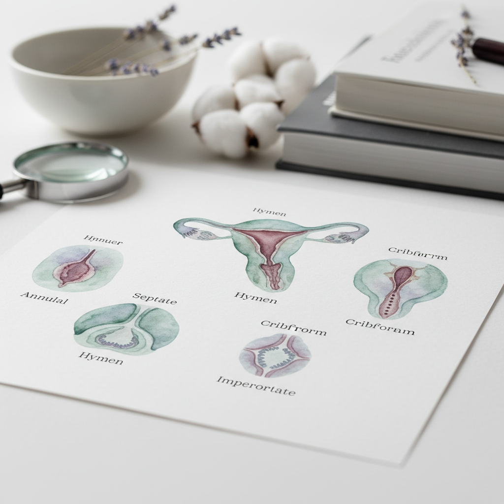 Illustration réaliste sur Démystifier l'hymen : un pas vers le bien-être féminin