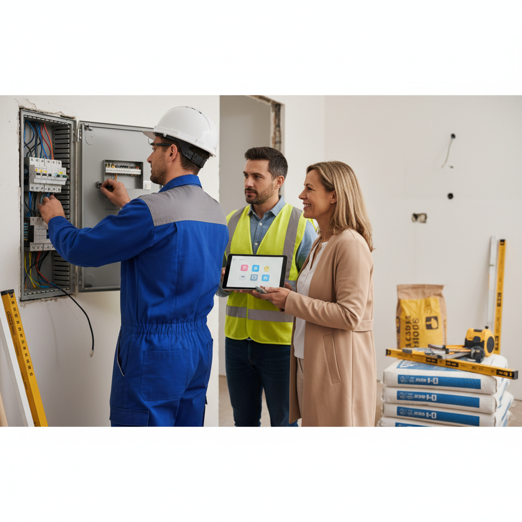 Illustration réaliste sur Travauxmakers artisan : des pros contrôlés pour vos chantiers